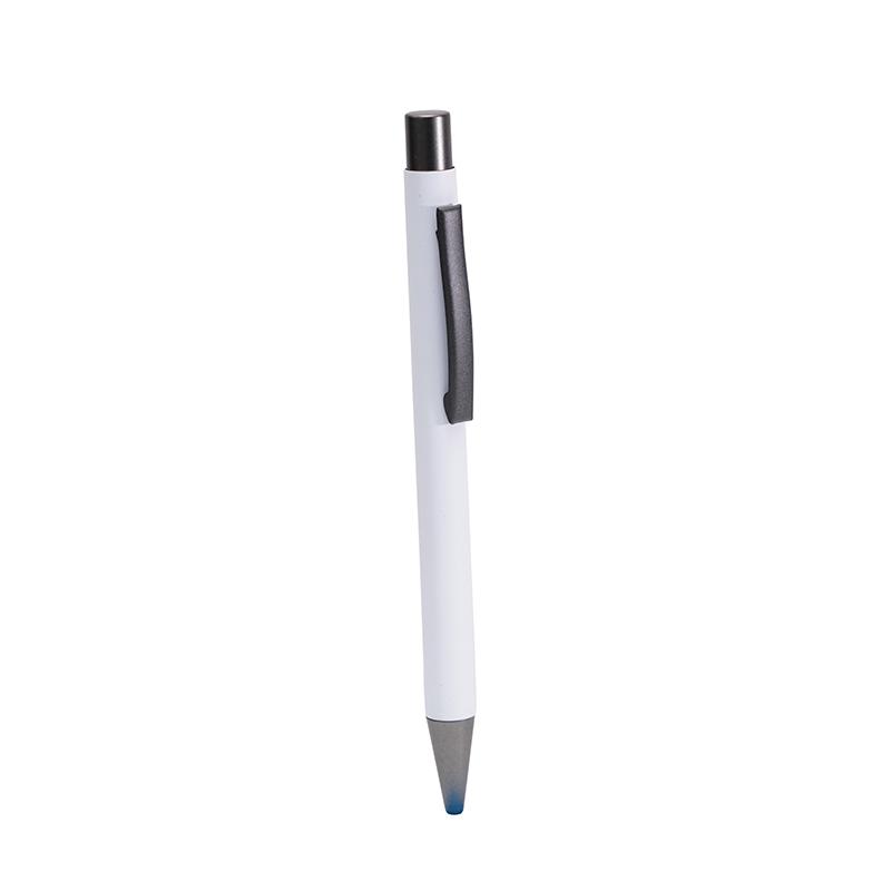 Silicon Coated Metal Pen - White